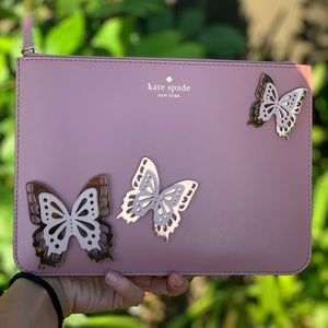kate spade butterfly clutch